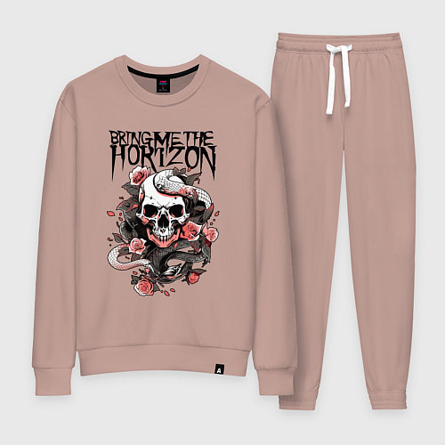 Женский костюм Bring Me the Horizon - A skull with roses / Пыльно-розовый – фото 1