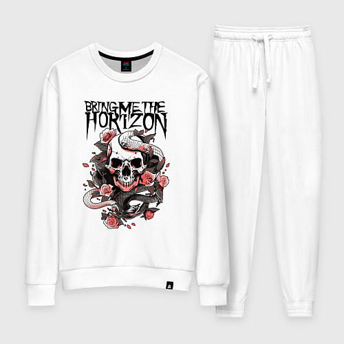 Женский костюм Bring Me the Horizon - A skull with roses / Белый – фото 1