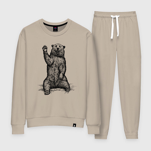 Женский костюм Медведь приветливый / Миндальный – фото 1