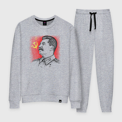 Женский костюм Профиль Сталина СССР / Меланж – фото 1