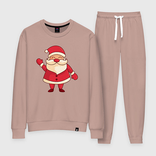 Женский костюм Радостный Дед мороз / Пыльно-розовый – фото 1