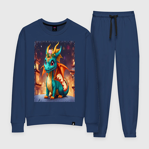 Женский костюм Китайский новогодний дракон 2024 / Тёмно-синий – фото 1