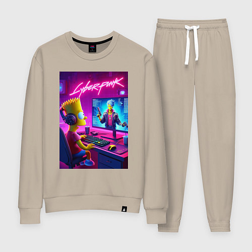Женский костюм Gamer Bart - cyberpunk / Миндальный – фото 1