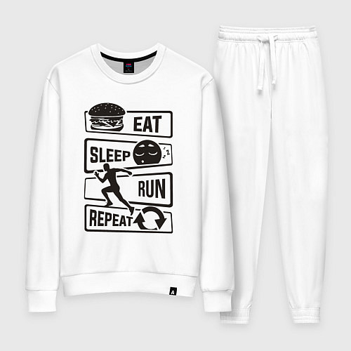 Женский костюм Есть спать бегать / Белый – фото 1