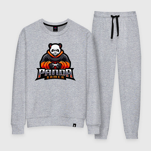 Женский костюм Панда геймер с гейпадом / Меланж – фото 1