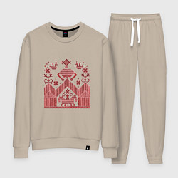 Женский костюм Красные славянская узоры вышивки