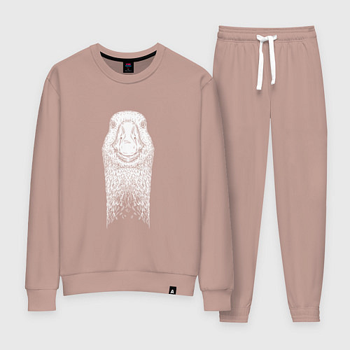 Женский костюм Голова гуся анфас / Пыльно-розовый – фото 1