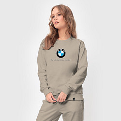 Костюм хлопковый женский BMW the unlimited driving machine, цвет: миндальный — фото 2