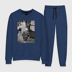 Костюм хлопковый женский Good girls love bad boys, цвет: тёмно-синий