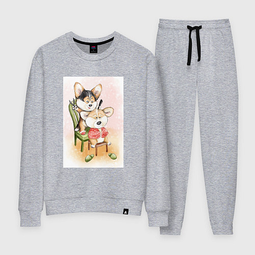 Женский костюм Корги парикмахер / Меланж – фото 1