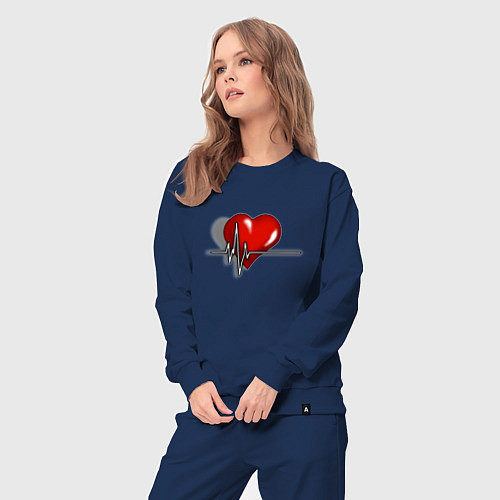Женский костюм Влюблённое сердце / Тёмно-синий – фото 3