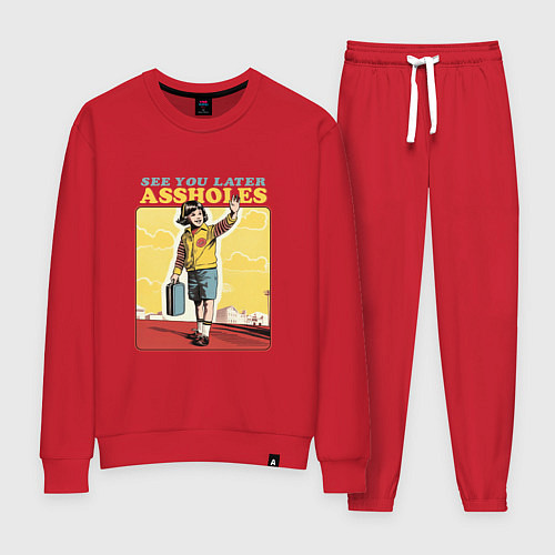 Женский костюм See you later assholed funny boy / Красный – фото 1