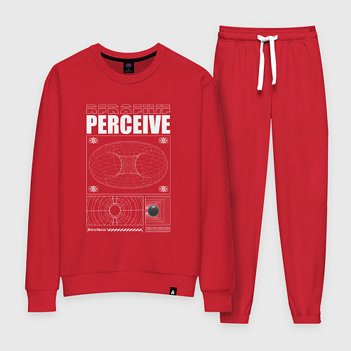 Женский костюм Perceive streetwear / Красный – фото 1