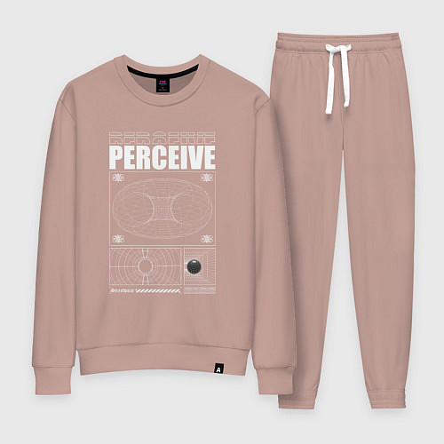 Женский костюм Perceive streetwear / Пыльно-розовый – фото 1