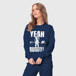 Костюм хлопковый женский Yeah buddy - Ронни Коулман, цвет: тёмно-синий — фото 2