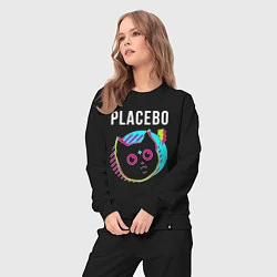 Костюм хлопковый женский Placebo rock star cat, цвет: черный — фото 2