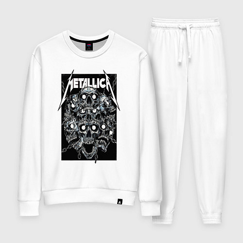 Женский костюм Metallica - skulls / Белый – фото 1