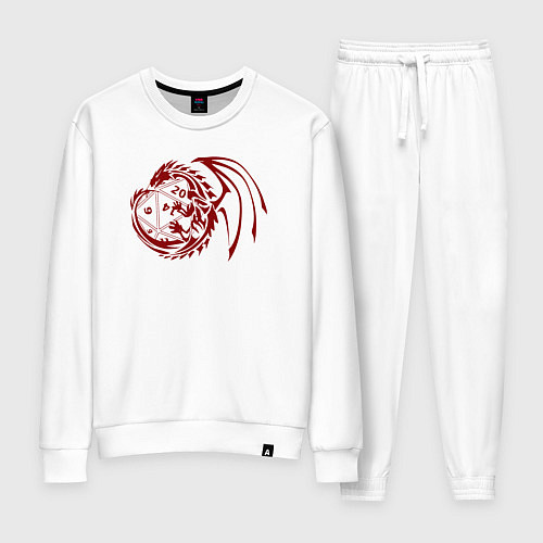 Женский костюм Дракон вокруг игральной кости / Белый – фото 1