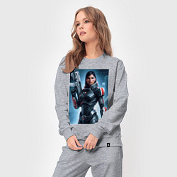 Костюм хлопковый женский Mass Effect -N7 armor, цвет: меланж — фото 2