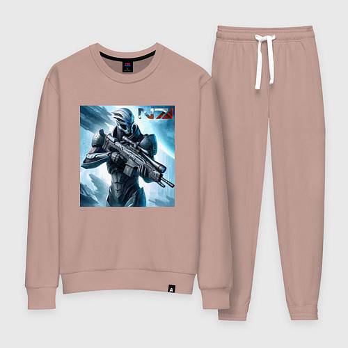 Женский костюм Mass Effect - N7 ai art / Пыльно-розовый – фото 1