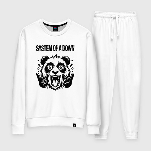 Женский костюм System of a Down - rock panda / Белый – фото 1