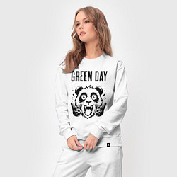 Костюм хлопковый женский Green Day - rock panda, цвет: белый — фото 2