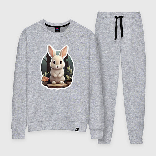 Женский костюм Маленький пушистый кролик / Меланж – фото 1
