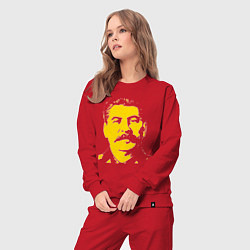 Костюм хлопковый женский Yellow Stalin, цвет: красный — фото 2