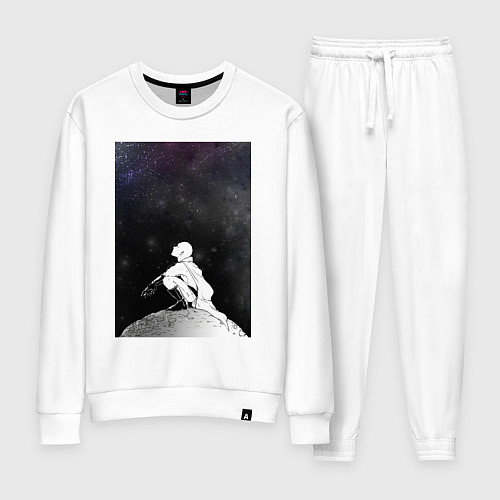 Женский костюм Ванпанчмен Сайтама на луне / Белый – фото 1