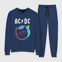 Костюм хлопковый женский AC DC rock star cat, цвет: тёмно-синий