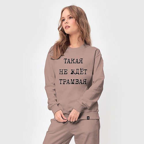 Женский костюм Такая не ждет трамвая / Пыльно-розовый – фото 3
