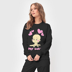 Костюм хлопковый женский My baby, цвет: черный — фото 2