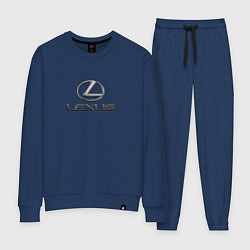 Костюм хлопковый женский Lexus авто бренд лого, цвет: тёмно-синий