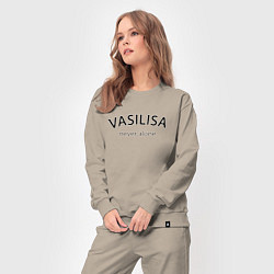 Костюм хлопковый женский Vasilisa never alone - motto, цвет: миндальный — фото 2