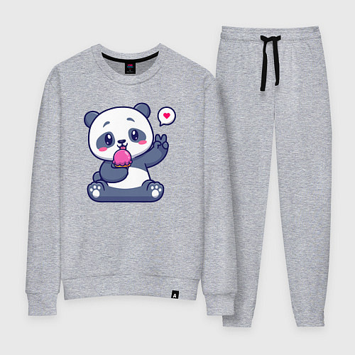 Женский костюм Ice cream panda / Меланж – фото 1