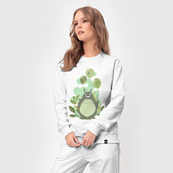 Костюм хлопковый женский Green Totoro, цвет: белый — фото 2