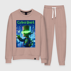 Женский костюм Cyber Bart - neon glow ai art