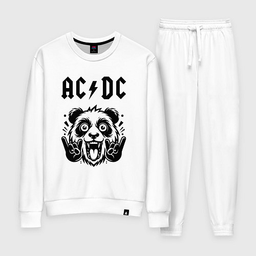 Женский костюм AC DC - rock panda / Белый – фото 1