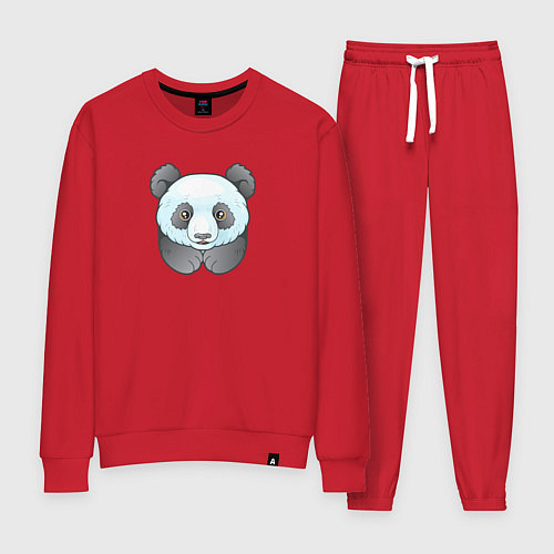 Женский костюм Маленькая забавная панда / Красный – фото 1