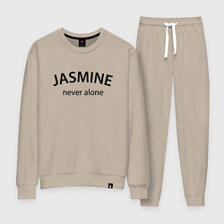 Костюм хлопковый женский Jasmine never alone - motto, цвет: миндальный