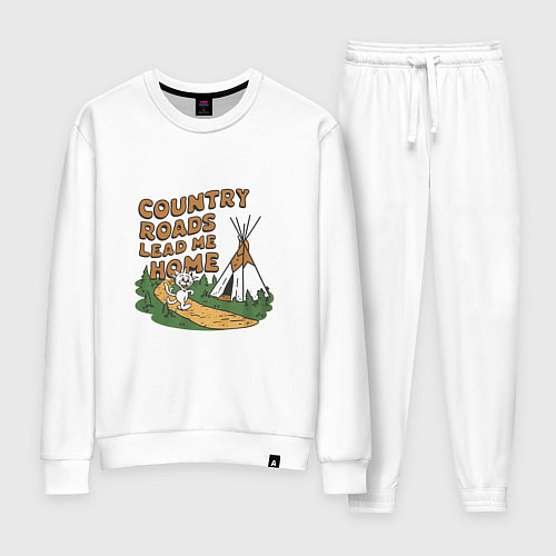 Женский костюм Country roads lead me home / Белый – фото 1