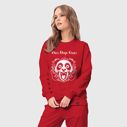 Костюм хлопковый женский Three Days Grace rock panda, цвет: красный — фото 2