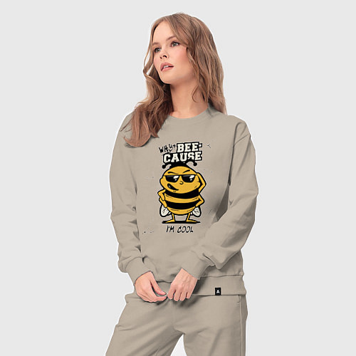 Женский костюм Why bee cause im cool / Миндальный – фото 3