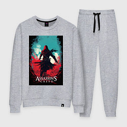 Женский костюм Assassins creed red blue abstract