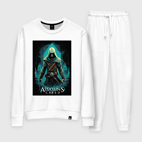 Женский костюм Assassins creed изумрудный туман / Белый – фото 1