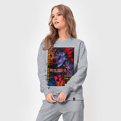 Костюм хлопковый женский Тетрадь смерти Рюк, цвет: меланж — фото 2