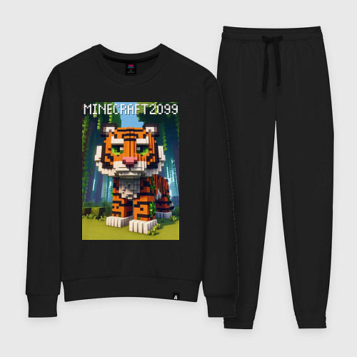 Женский костюм Funny tiger cub - Minecraft / Черный – фото 1