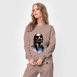 Костюм хлопковый женский Snoop dog, цвет: пыльно-розовый — фото 2