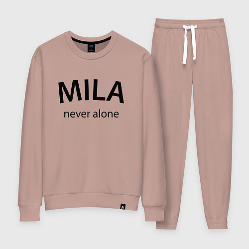 Женский костюм Mila never alone - motto / Пыльно-розовый – фото 1