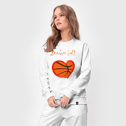 Костюм хлопковый женский Basket love, цвет: белый — фото 2